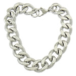 Stainless Steel Chain Bracelets, curb chain, original color Approx 8.5 Inch 