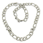 Мода нержавеющей стали ожерелье цепь, нержавеющая сталь, оригинальный цвет  длина:Приблизительно 22 дюймовый, продается Strand
