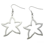 Stainless Steel Drop Earring, 304 Stainless Steel, Star, original color Approx 2.2 Inch 