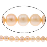Round Cultured Freshwater Pearl Beads, natural, pink, Grade A, 9-10mm Approx 0.8mm Approx 15.3 Inch 