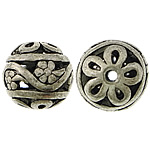 Zinc Alloy Hollow Beads, Round, plated 11mm Approx 2.5mm 