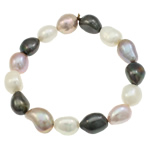 Pulseras de la perla, Perlas cultivadas de agua dulce, natural, 11-14mm, longitud:aproximado 7 Inch, Vendido por Sarta