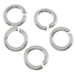 Sägeschnitt Sterling Silber Closed Sprung-Ring, 925 Sterling Silber, Kreisring, plattiert, keine, 4x0.78mm, verkauft von PC