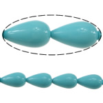 Synthetische Türkis Perlen, Tropfen, keine, Bohrung:ca. 1mm, Länge:16 ZollInch, 20PCs/Strang, verkauft von Strang