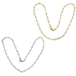 Мода нержавеющей стали ожерелье цепь, Нержавеющая сталь 316, Много цветов для выбора длина:Приблизительно 17.5 дюймовый, продается Strand