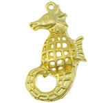 Animal Brass Pendants, Seahorse, plated, hollow Approx 2mm 
