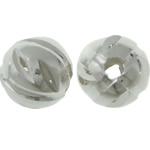 Sterling Silver Hollow Beads, 925 Sterling Silver, Rondelle, plated, flower cut Approx 1.5mm 