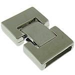 Zinc Alloy Fold Over Clasp, Rectangle, plated, with end cap cadmium free Approx 