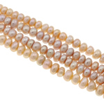 Button Cultured Freshwater Pearl Beads, natural, mixed colors, 5-6mm Approx 0.8mm Approx 14.8 Inch 
