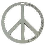 Zinc Alloy Peace Pendants, Peace Logo, plated Approx 