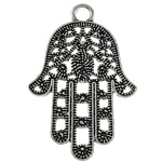 Zinc Alloy Hamsa Pendants, plated, Islamic jewelry Approx 4mm [