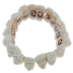 Trumpet Shell Bracelets, white, 7-13)x(20-25)mm Approx 1mm Inch 