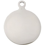 Stainless Steel Tag Charm, 304 Stainless Steel, Flat Round, original color Approx 2.5mm 