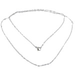 Fashion Stainless Steel Necklace Chain, oval chain, original color Approx 22 Inch 