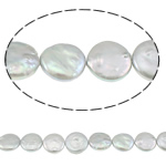 Coin Cultured Freshwater Pearl Beads, grey, 11-12mm Approx 0.8mm Approx 15.5 Inch 