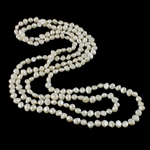 Naturel perles d'eau douce Sautoir, perle d'eau douce cultivée, pepite, 2 fils, plus de couleurs à choisir, 6-7mm pouce, Vendu par brin