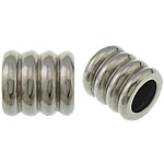 Stainless Steel End Caps, Tube, original color Approx 5mm 