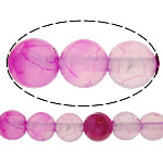 Perles agate veines de dragon naturelles, agate rose, Rond, multiple tailles pour le choix, pourpe Environ 1-1.5mm Environ 15 pouce, Vendu par brin