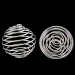 Jewelry Spring Beads, Iron, Helix, silver color plated, nickel free, 25mm Inch 