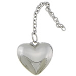 Stainless Steel Jewelry Charm, Heart Inch 