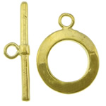 Brass Toggle Clasp, plated, single-strand 