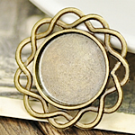 Zinc Alloy Cabochon, Flat Round, plated 38mm, 20mm, Approx 