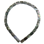 Perlas De Concha Del Labio Negro, Nácar Negra, Rectángular, agujero:aproximado 1mm, longitud:aproximado 16 Inch, Vendido por Sarta