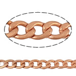 Iron Curb Chain, with Brass, original color, nickel, lead & cadmium free 