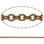 Brass Coated Iron Chain, with Brass, oval chain nickel, lead & cadmium free 