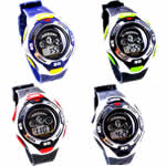Dive Watch, Zinc Alloy, with Silicone, platinum color plated, LED cadmium free Approx 9.8 Inch 