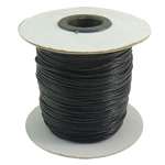Velvet Cord, Wax Cord, South Korea Imported, black, 1mm, Approx 