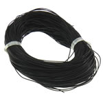 Cowhide Leather Cord, Full Grain Cowhide Leather, black, 2mm 