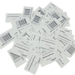 Papier Barcode, Rechteck, weiß, 25x15mm, 1000PCs/Tasche, verkauft von Tasche