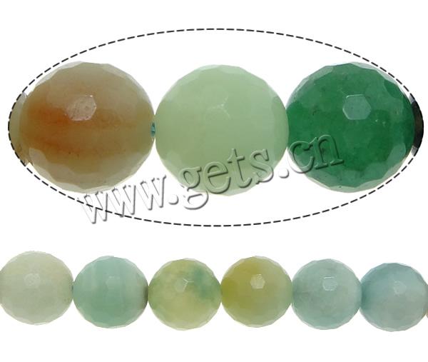 Perles amazonite, Rond, naturel, multiple tailles pour le choix, Trou:Environ 0.8mm, Longueur:15 pouce, Vendu par brin