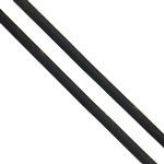 Rubber Cord, black, 2mm 