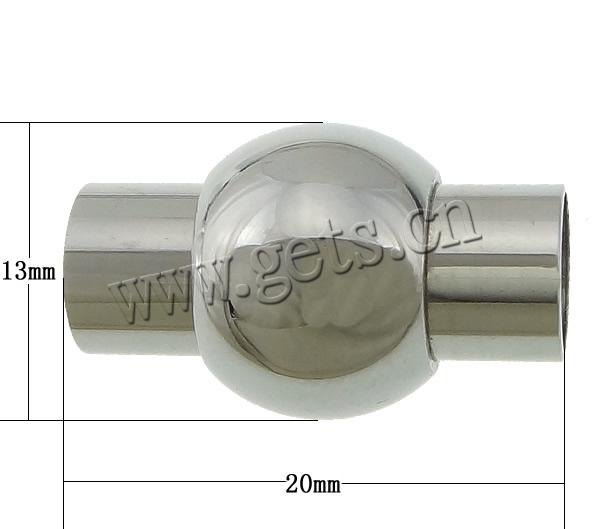 Runder Edelstahl Magnetverschluss, Laterne, plattiert, Kundenindividuell, keine, 20x13mm, Bohrung:ca. 7mm, verkauft von PC
