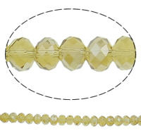 Nachmachung Swarovski 5040 Rondelle Perlen, Kristall, AB Farben platiniert, facettierte, mehrere Farben vorhanden, 6x8mm, Bohrung:ca. 2mm, Länge:17 ZollInch, 72PCs/Strang, verkauft von Strang