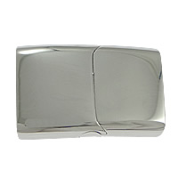 Stainless Steel Magnetic Clasp, Rectangle, Customized, original color Approx 