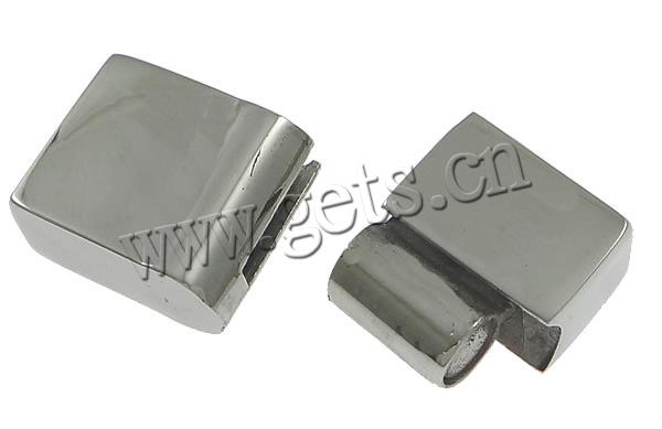 Stainless Steel Magnetic Clasp, Rectangle, Customized, original color, 21x12x8mm, Hole:Approx 10x4mm, Sold By PC