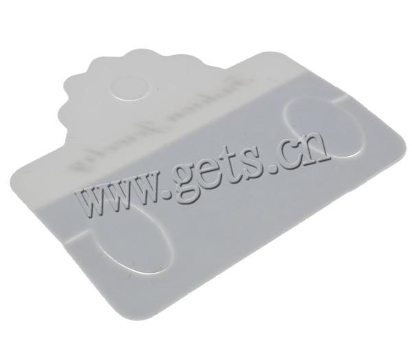 Necklace Display Card, Plastic, Rectangle, Customized, 4.5x5cm, 1000PCs/Bag, Sold By Bag