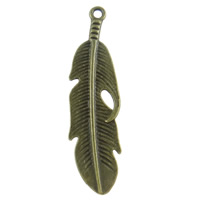 Zinc Alloy Feather Pendants, plated Approx 1mm, Approx 