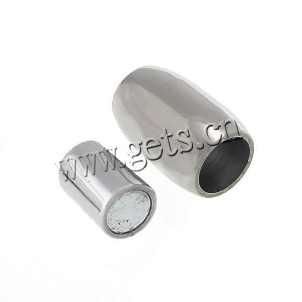 Round Stainless Steel Magnetic Clasp, Tube, plated, different size for choice & Customized, more colors for choice, Sold By PC