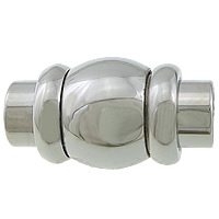 Round Stainless Steel Magnetic Clasp, plated Approx 8mm 