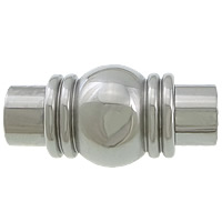 Round Stainless Steel Magnetic Clasp, plated Approx 6mm 
