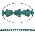 Synthetische Türkis Perlen, Buddha, blau, 12x11x7.5mm, Bohrung:ca. 1mm, Länge:ca. 15.7 ZollInch, ca. 36PCs/Strang, verkauft von Strang