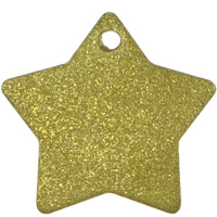 Brass Star Pendants, plated, stardust Approx 1mm 