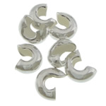 Sterling Silber Crimp Perledeckel, 925 Sterling Silber, plattiert, keine, 4.5x2.3mm, verkauft von PC