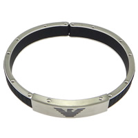 Silicone Stainless Steel Bracelets, stainless steel clasp 12mm Inch 
