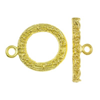 Zinc Alloy Toggle Clasp, Round, textured & single-sided nickel, lead & cadmium free  Approx 2mm 