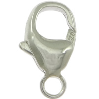 純銀製ロブスター爪留め金, 92.5％純度シルバー, メッキ, 無色 穴:約 2mm, 売り手 パソコン